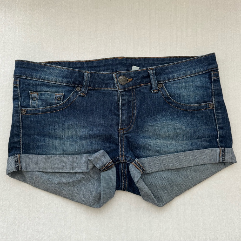 EUC Mango Jean Shorts, Size 6, Fits TTS, Dark Wash